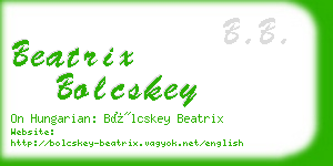 beatrix bolcskey business card