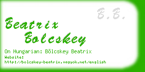 beatrix bolcskey business card